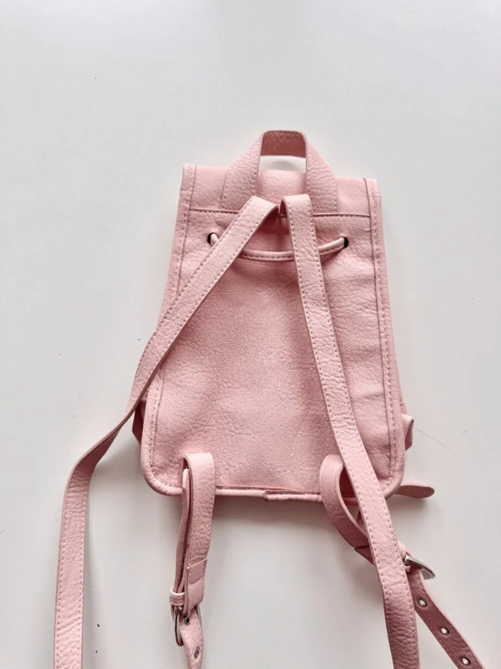 FREE PEOPLE Josie Blush Pink Faux Leather Mini Backpack - Picture 4 of 13